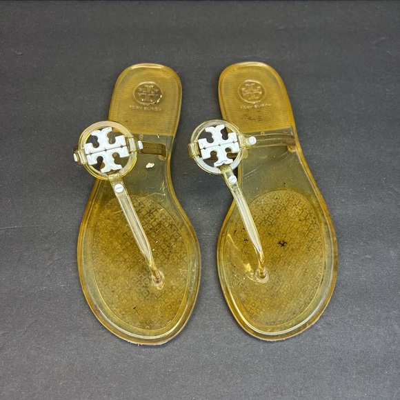 Tory Burch Mini Miller Jelly Sandals Citrus Yellow Women's Size 8 - Picture 1 of 8